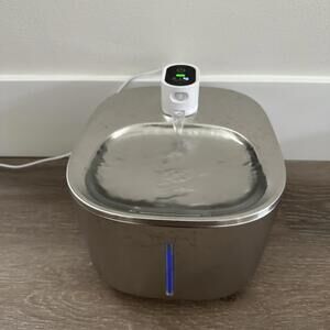 Wireless Stainless Steel Pet Water Fountain 135 fl oz/4L